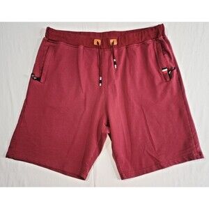 VINTAGE Best Classic Vogue Fashion Sweat-shorts Sz 40 Red Cotton Drawstring 8”